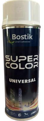 Краска 400мл Bostik Super Color белая блестящая RAL9010