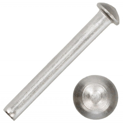 Заклепка полукр/гл нержавейка 4*10 мм под молоток (А2)