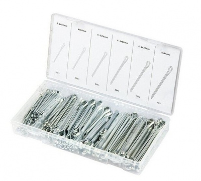 Набор шплинтов, Sголовки х L: 3,2х50, 4х64, 4,8х76, 6,4х25, 6,4х76, 8х64мм, 144 предмета Сибртех