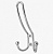 Крючок вешалка 3-х рожковый 1206