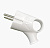 Вилка В-238 с кольцом без заземления белая 16А 250В Sirius
