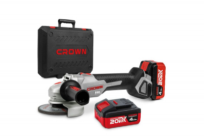 Машина шлиф-ая угловая CROWN CT23001-125HX-4 BMC (125 мм), АККУМУЛЯТОРНАЯ
