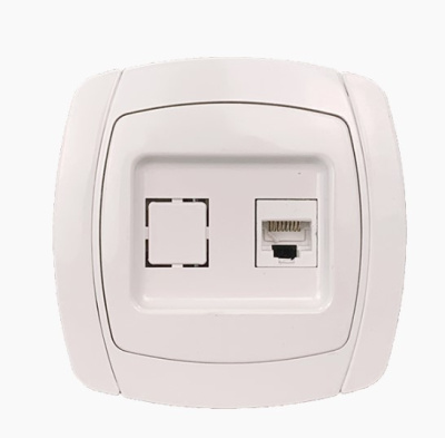 Розетка "ARIES" RJ-45 РК-035-ARI белая Sirius