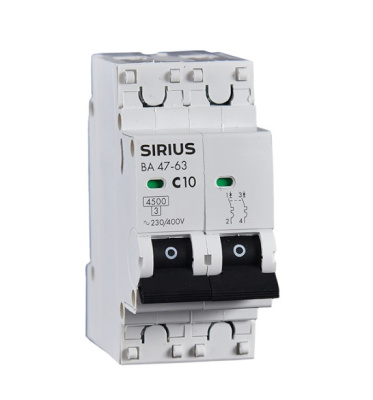 Автоматический выключатель ВА 47-63 2P 40А (С) 4,5кА Sirius