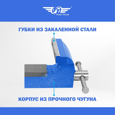 Тисы поворотные с наковальней 254 мм для тяжелых работ "Professional" 