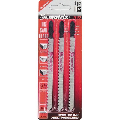 Полотно для эл/лобзика MATRIX 90*4,0мм, по дереву