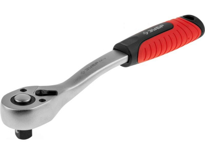 Трещотка 1/2" ЗУБР "ЭКСПЕРТ", Cr-V, 72 зубца, хром. покр., быстрый сброс