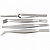Набор пинцетов из нерж.стали, 4шт SPARTA