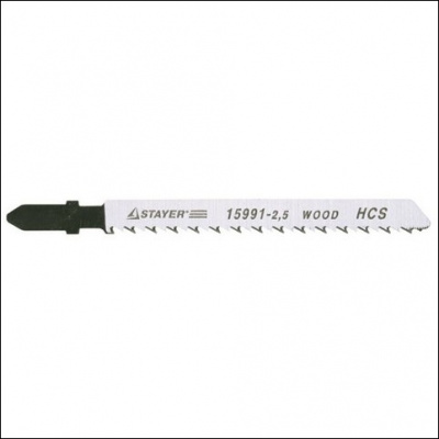 Полотно для эл/лобзика STAYER шаг 2,5мм, 75мм, по дереву