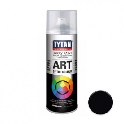 Краска 400мл TYTAN Professional  черная глянцевая
