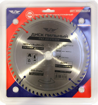 Диск (круг) пильный TT 185*20(60Т)