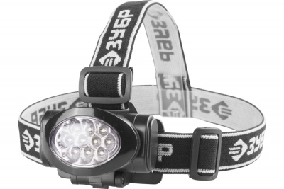 Фонарь налобный светодиодный ЗУБР "Мастер" 10 LED Ultra, 3*ААА