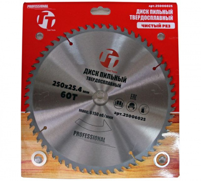 Диск (круг) пильный TT 250*25,4(60Т)
