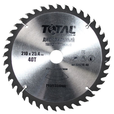 Диск (круг) пильный TT 210*25,4(40Т)