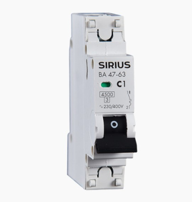 Автоматический выключатель ВА 47-63 1P 16А (С) 4,5кА Sirius