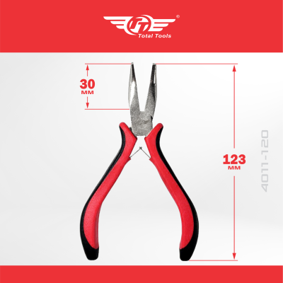 Тонкогубцы 120 mm MINI комбинированные изогнутые удлиненные TT