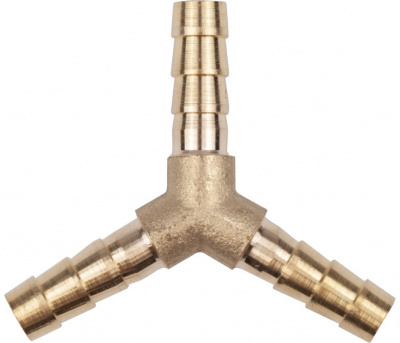 Тройник Y-образный елочка  6мм,латунь AV Steel
