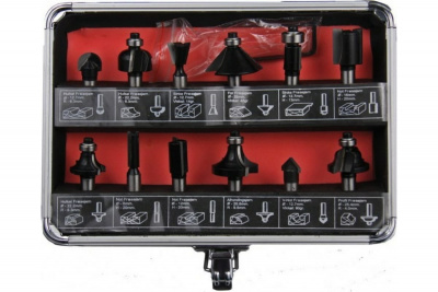 Набор фрез 12шт, в металлическом кейсе, Sturm