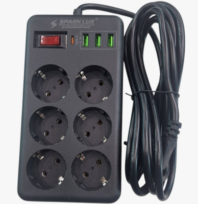 Фильтр сетевой SparkLux SL-510 5м 6роз.