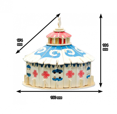 Сборная декоративная модель TT “KAZAK YURT” 
