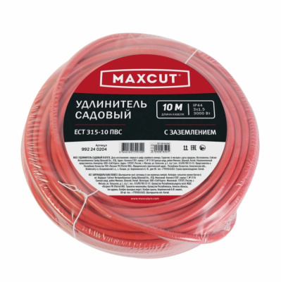 Удлинитель  садовый 10 м  ECT 315-10 ТТ ПВС (3x1,5) без заземления, IP44 в бухте