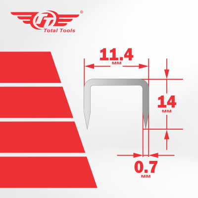 Скобы прямоугольные закаленные TT Т53 14 мм 