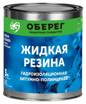 Резина жидкая гидроизоляционная AquaGuard, 3л