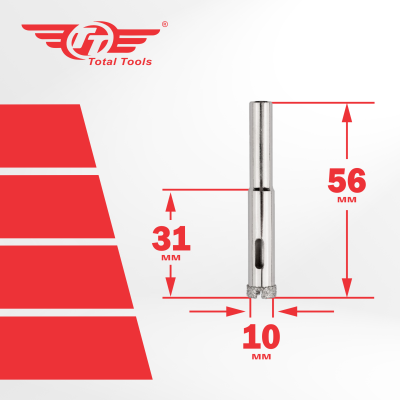 Коронка алмазная керамогранит/стекло/керамика  10 мм ТТ 2шт
