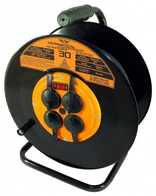Удлинитель электрический 30 м 4 роз. ТТ КГ 3х1,5 IP44 катушка металл.