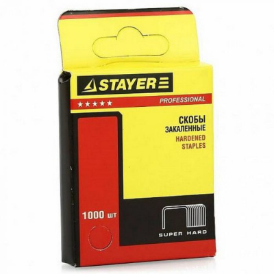 Скобы 14мм STAYER "Professional" закаленный тип 53