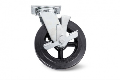 Колесо большегрузное 125мм поворотное с тормозом SCDB55(180/4.0)