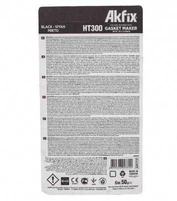 Герметик силиконовый AkFix HT300, черный, термостойкий, 50 мл