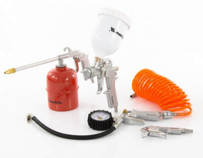Набор пневматического инструмента MATRIX, 5 предметов, верхний бачок
