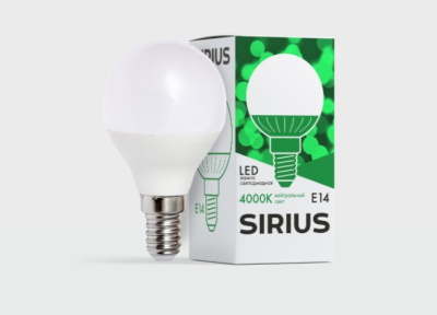 Лампа светодиодная LED Deco G45 9W E14 6500K Sirius