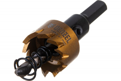 Коронка по металлу HSS 29 мм нитридтитановое покрытие DENZEL