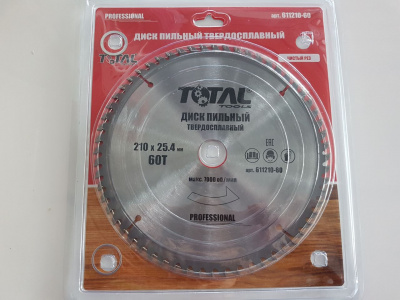 Диск (круг) пильный TT 210*25,4(60Т)