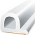 Уплотнитель резиновый P-профиль , белый