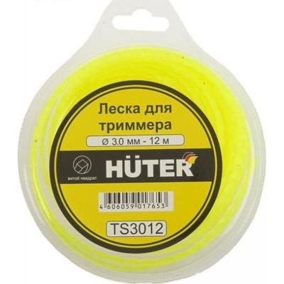 Леска для триммера HUTER 3,0мм * 12м (витой квадрат) TS3012