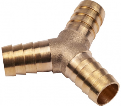 Тройник Y-образный елочка 12мм,латунь AV Steel