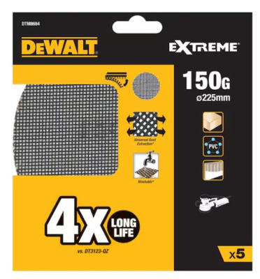 Круг шлифовальный (сетка) 225мм P150 DeWalt