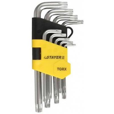 Набор кл. звездочек TORX T10-T50, STAYER "MASTER", 9шт 