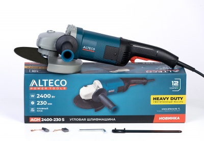 Машина шлиф-ая угловая ALTECO AGH 2400-230 S HEAVY DUTY (230 мм)