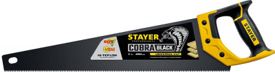 Ножовка по дереву 450мм STAYER "Cobra BLACK" 7 TPI