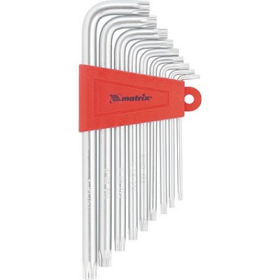 Набор ключей имбусовых TORX, T10-T50 MATRIX, CrV 9шт