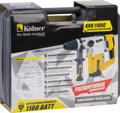 Перфоратор KOLNER KRH 1100C ,1100Вт