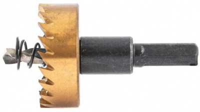 Коронка по металлу HSS 40 мм нитридтитановое покрытие DENZEL