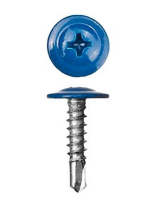 Пресс-шайба, бур 4,2* 16   (ярко-син) RAL 5005