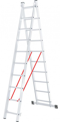 Лестница алюминиевая  2 секц. 10 ступ.