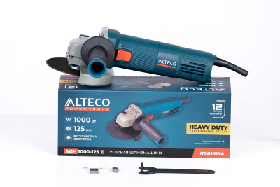 Машина шлиф-ая угловая ALTECO AGH 1000-125 E HEAVY DUTY (125 мм)