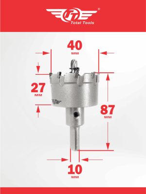Коронка  40 мм по металлу победитовая ТТ